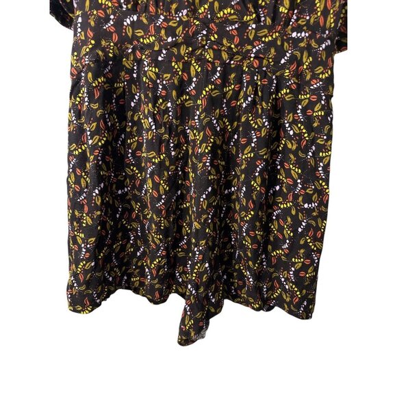 Free People Meet Virginia V-Neck Romper in Black Combo Size 4, New With Tags - Picture 2 of 10